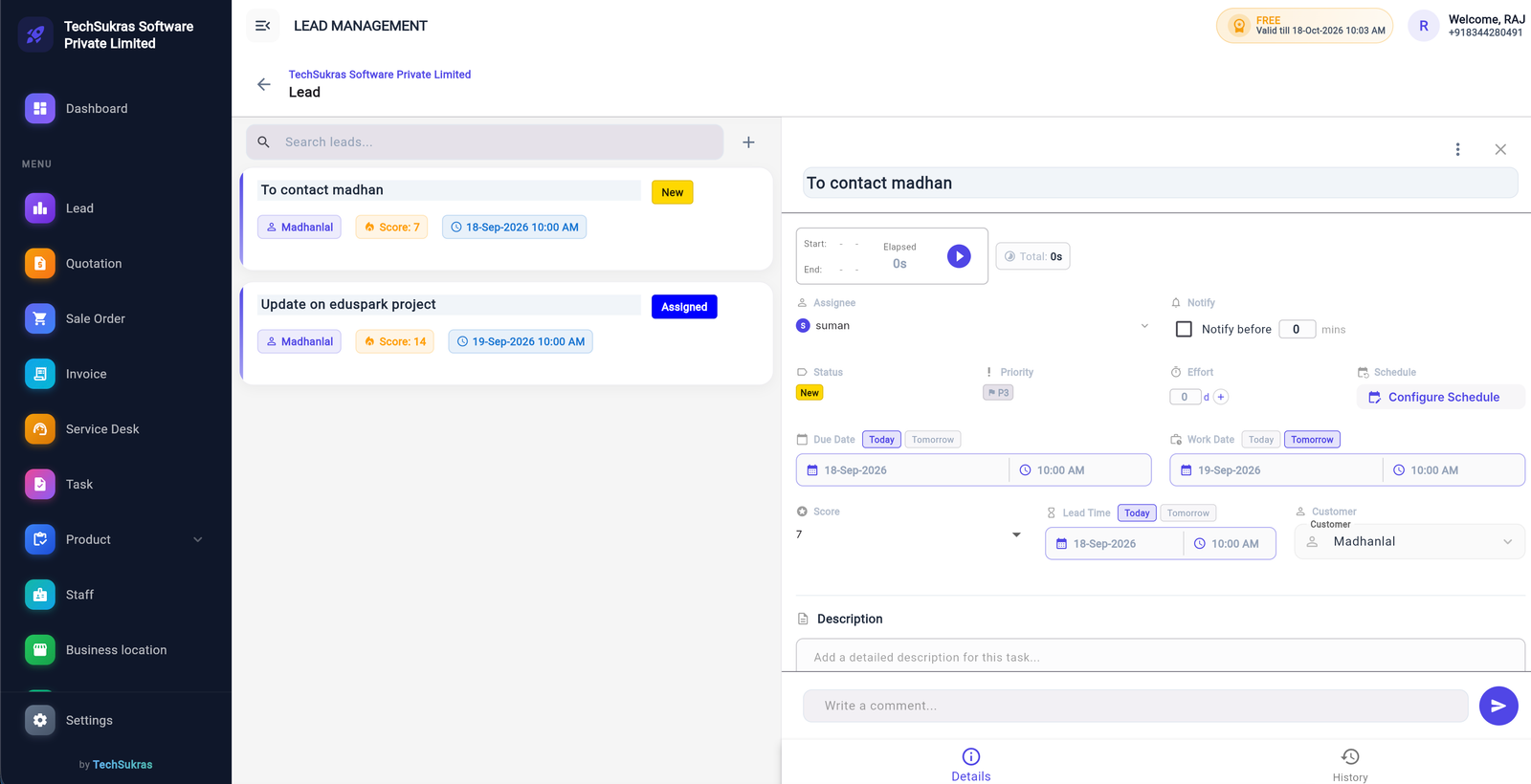 Lead Management CRM