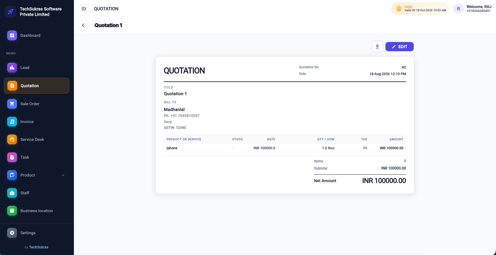 Quotations & Invoicing