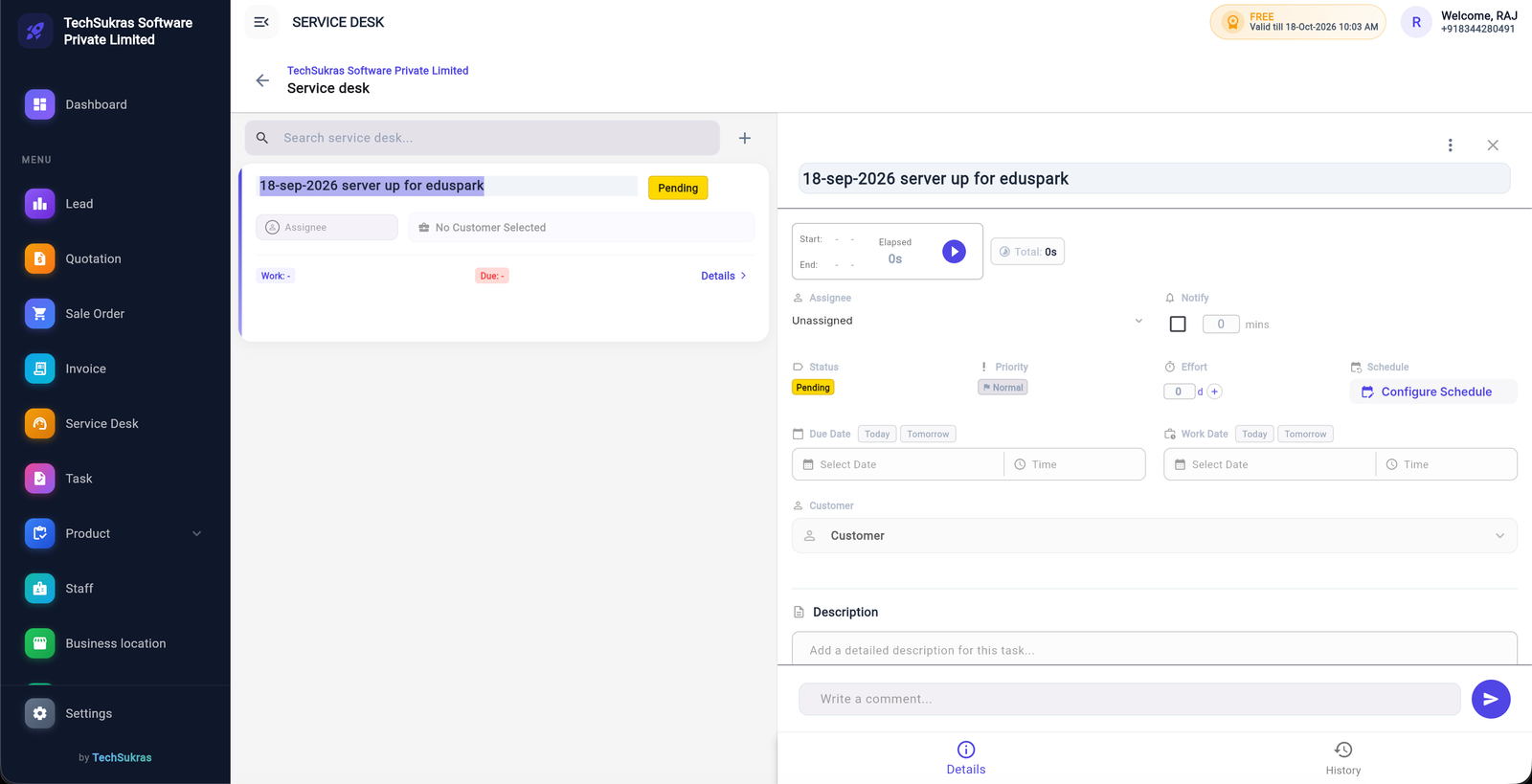 Service Desk & Maintenance Tasks